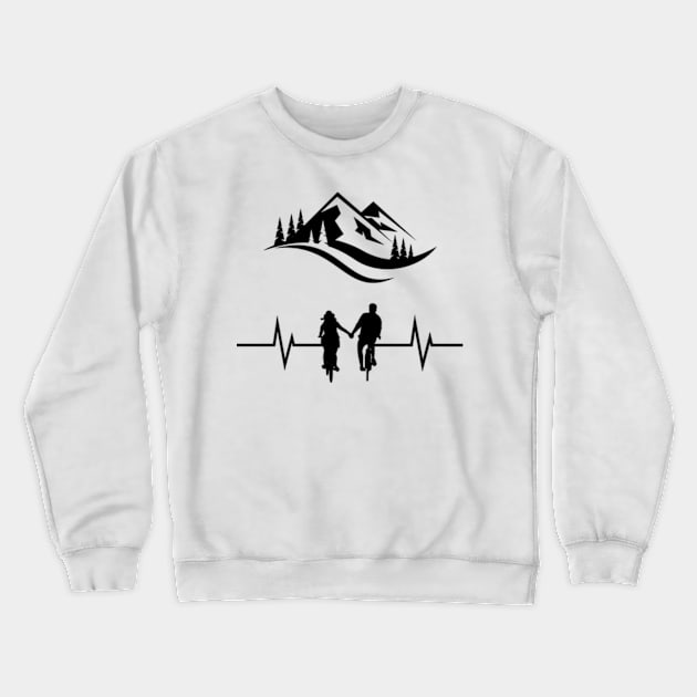 Bicycle couple Crewneck Sweatshirt by Dyfrnt